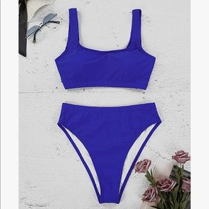 NWT Royal Blue High Waisted Bikini